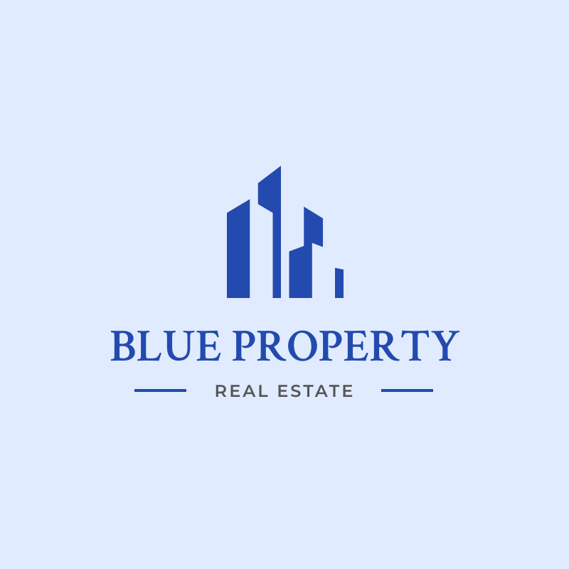 Blue Property Real Estate – Logo Template 800x800 template
