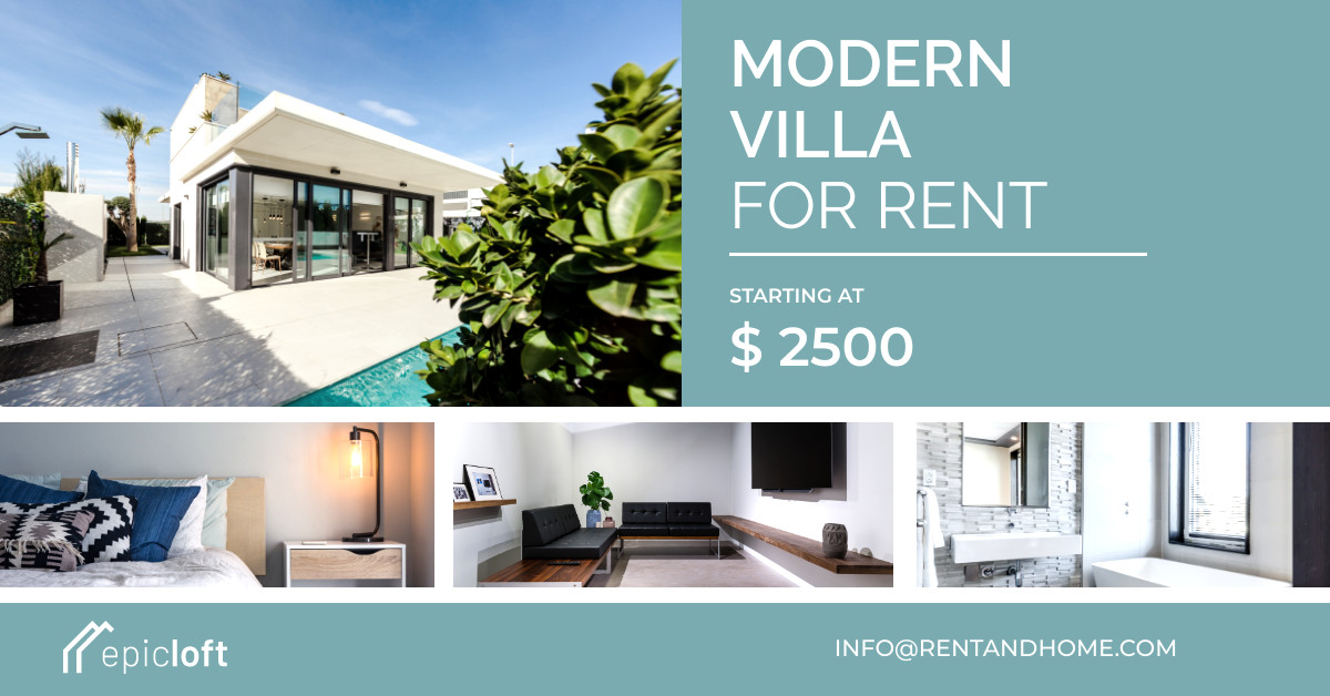 Modern Villa For Rent Facebook Sponsored Message 1200x628