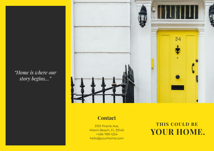 Your Yellow Home – Brochure Template