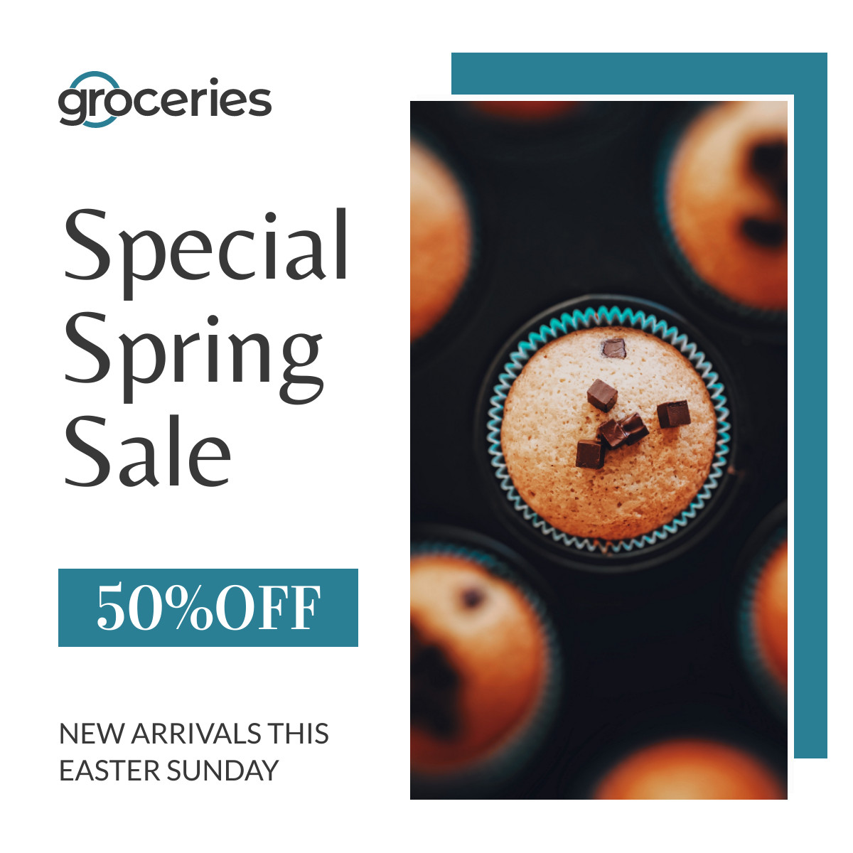 Special Muffin Spring Easter Sale Responsive Square Art 1200x1200