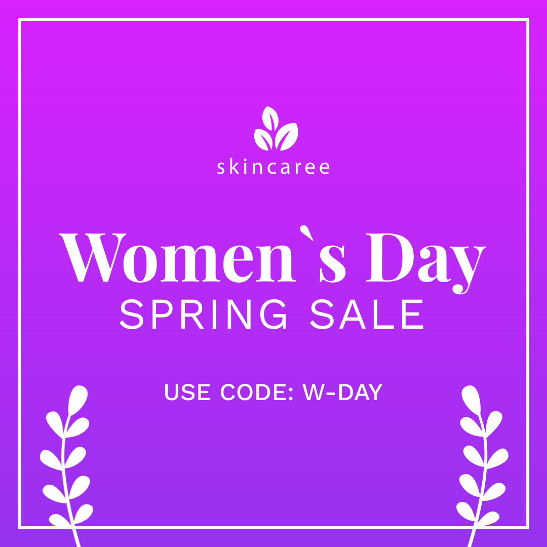 Women's Day Spring Sale Skincaree 1080x1080 template