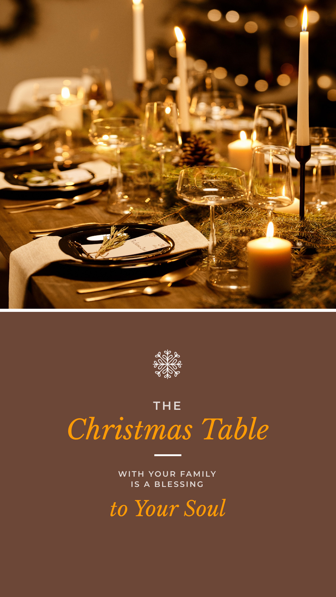 Christmas Table with Your Family Facebook Cover 820x360