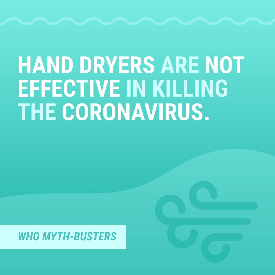 Myth COVID-19 Hand Dryers Instagram Post 1080x1080