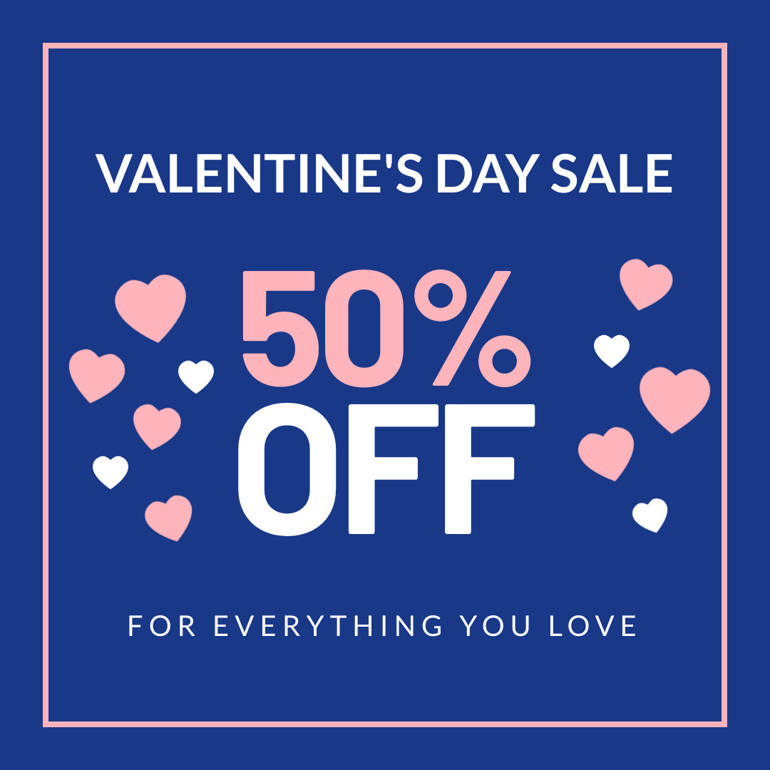 Valentine's Day Sale Ad Template