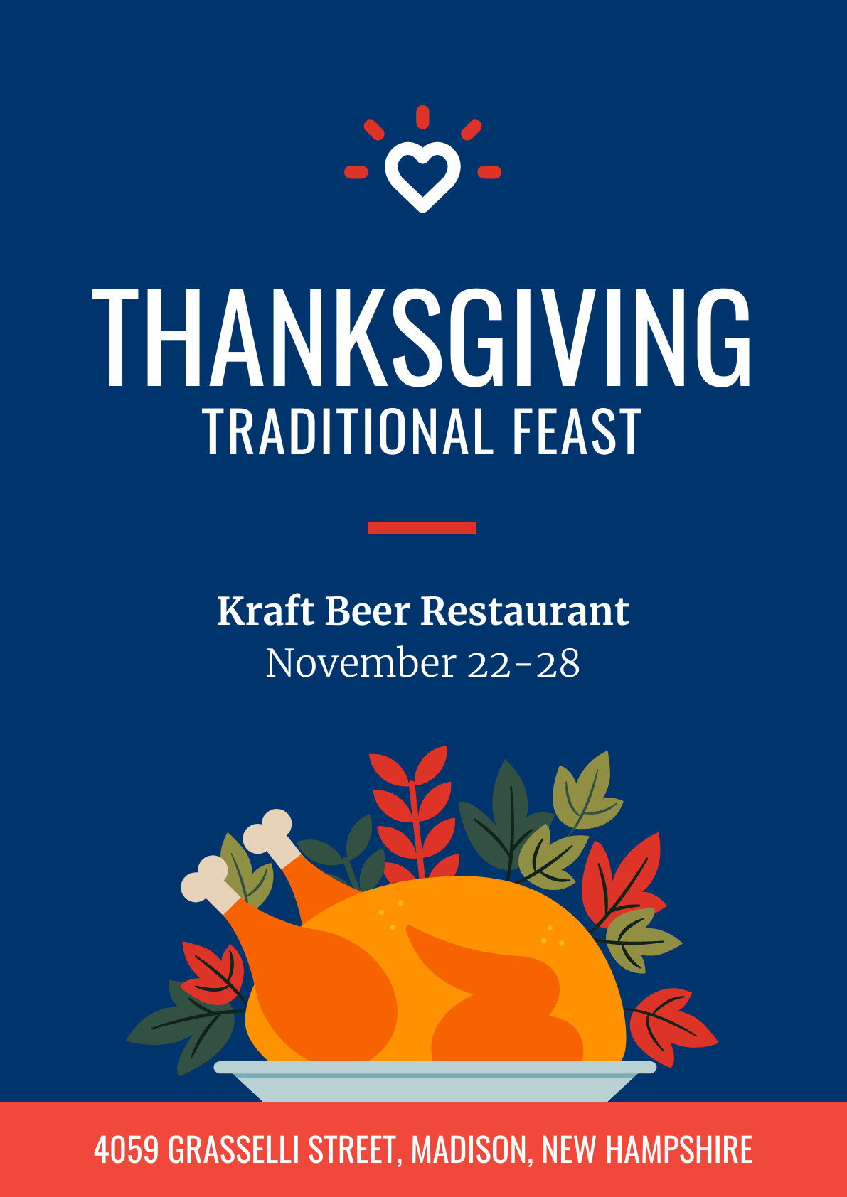 Thanksgiving Traditional Beer Feast Poster