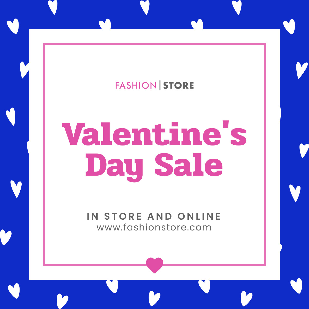 Valentine's Day Blue Hearts Sale