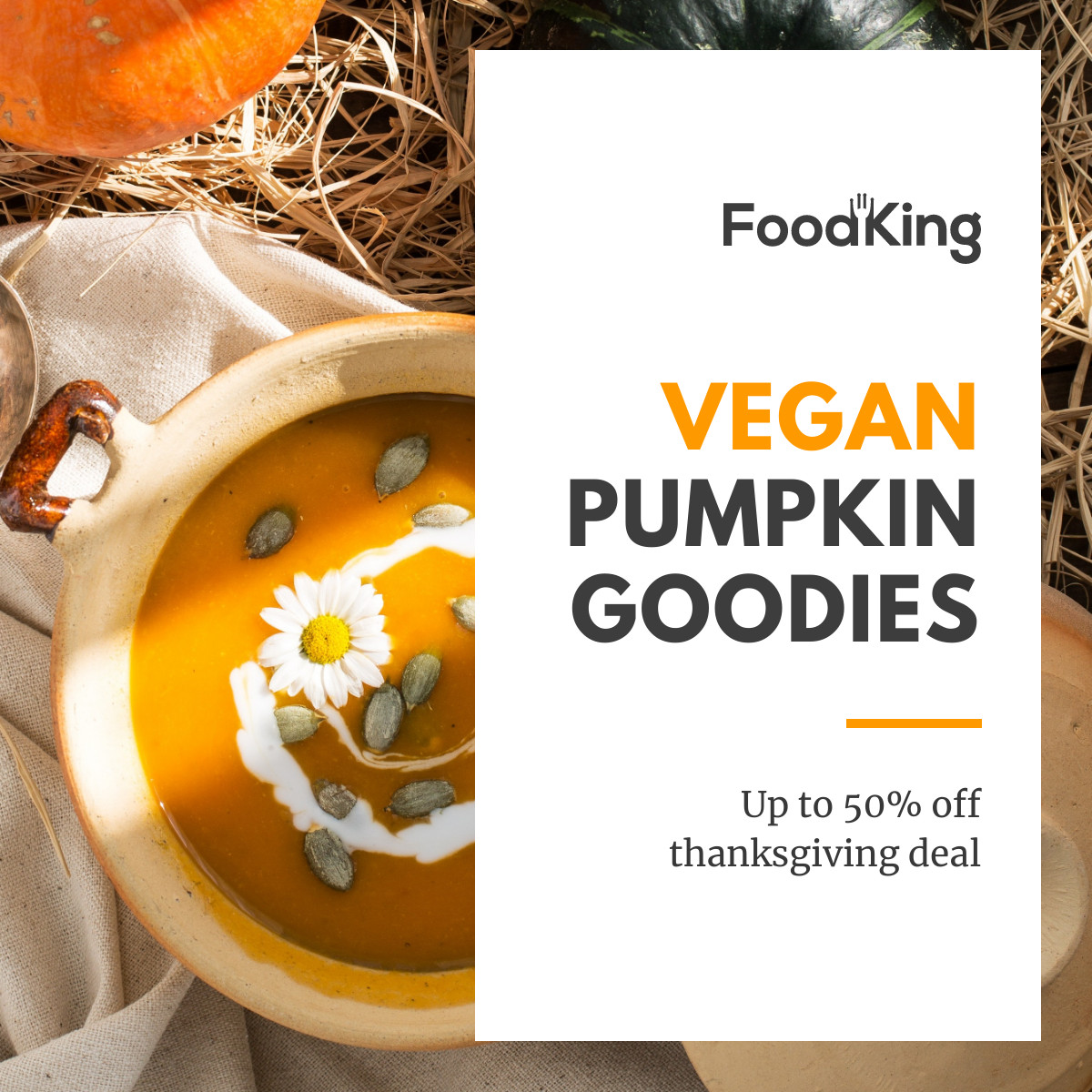 Thanksgiving Vegan Pumpkin Goodies  Responsive Square Art 1200x1200