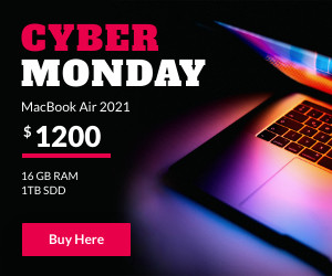 Cyber Monday Colorful MacBook Air Inline Rectangle 300x250