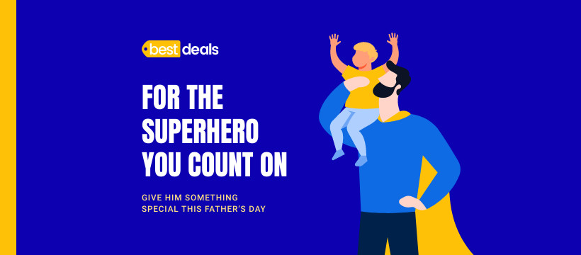 Father's Day Superhero Gift Facebook Cover 820x360