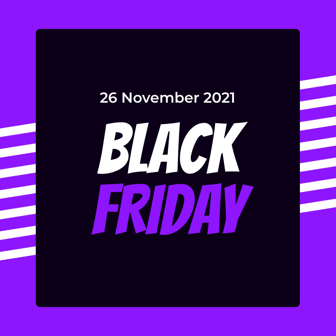 White Lines Purple Black Friday Inline Rectangle 300x250