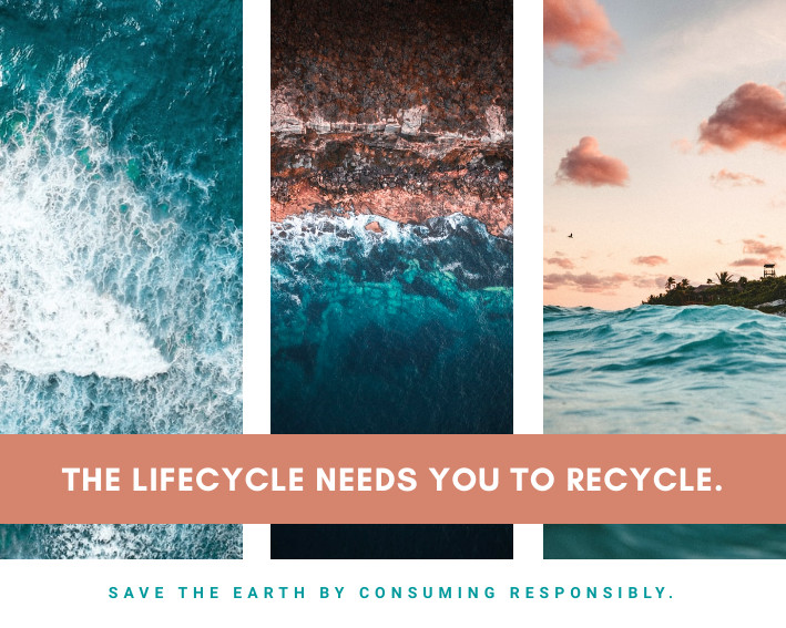 Earth Day Recycle Lifecycle – Photo Collage Template 709x567 template