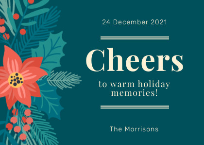Cheers to Warm Holidays Card 420x298 template