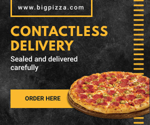 Contactless Pizza Delivery Inline Rectangle 300x250