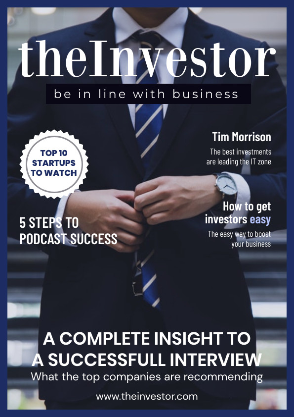 The Investor Blue Business – Magazine Cover Template 595x842 template preview