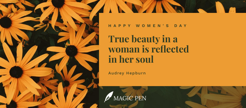 Audrey Hepburn Women's Day Quote