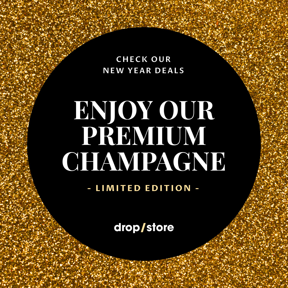 New Year Premium Champagne Deals Responsive Square Art 1200x1200