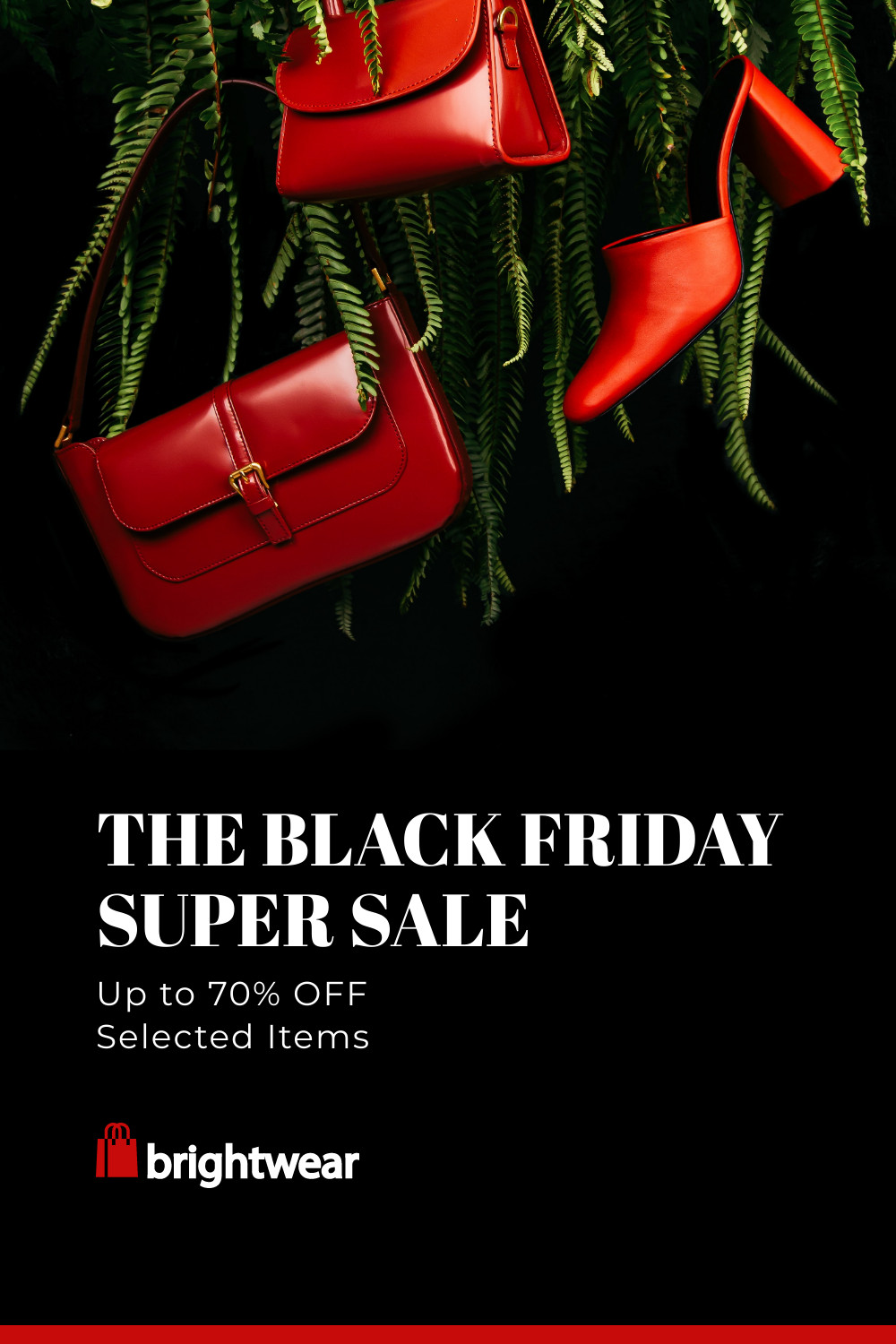 Red Handbag Black Friday Sale Facebook Cover 820x360