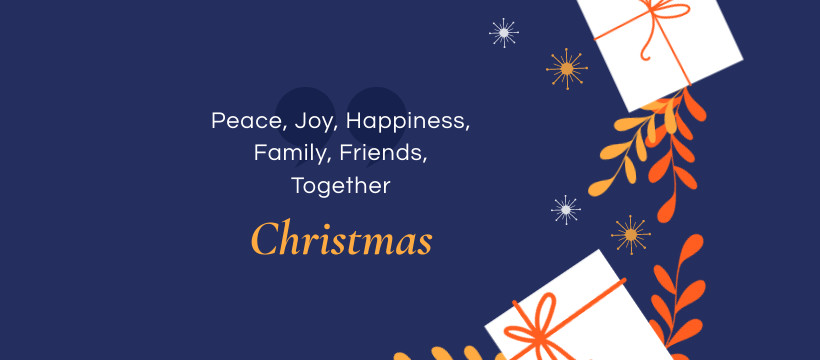 Christmas Together with Family and Friends Facebook Cover 820x360