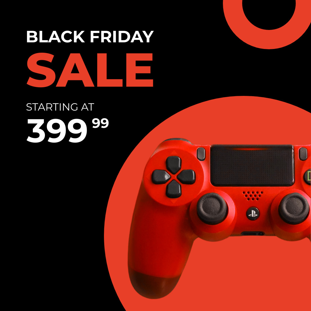 Black Friday Red PS4 PRO Controller