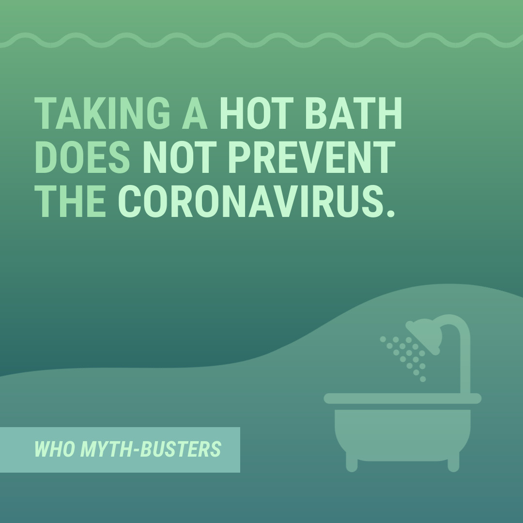 Myth COVID-19 Hot Bath Facebook Carousel Ads 1080x1080