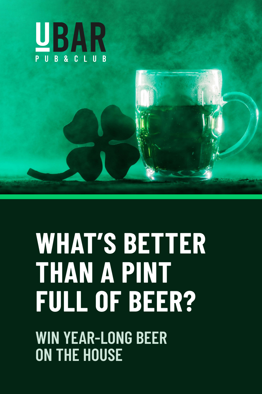 Saint Patrick's Pint Full of Beer Inline Rectangle 300x250