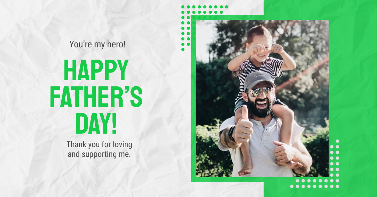 Happy Father's Day My Hero Facebook Cover 820x360