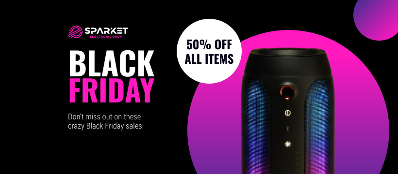 Don't Miss Out on Black Friday Sales Facebook Cover 820x360