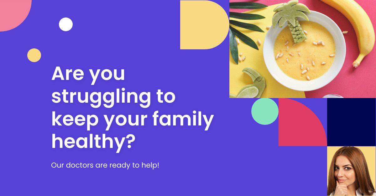Keep Your Family Healthy Colorful Shapes