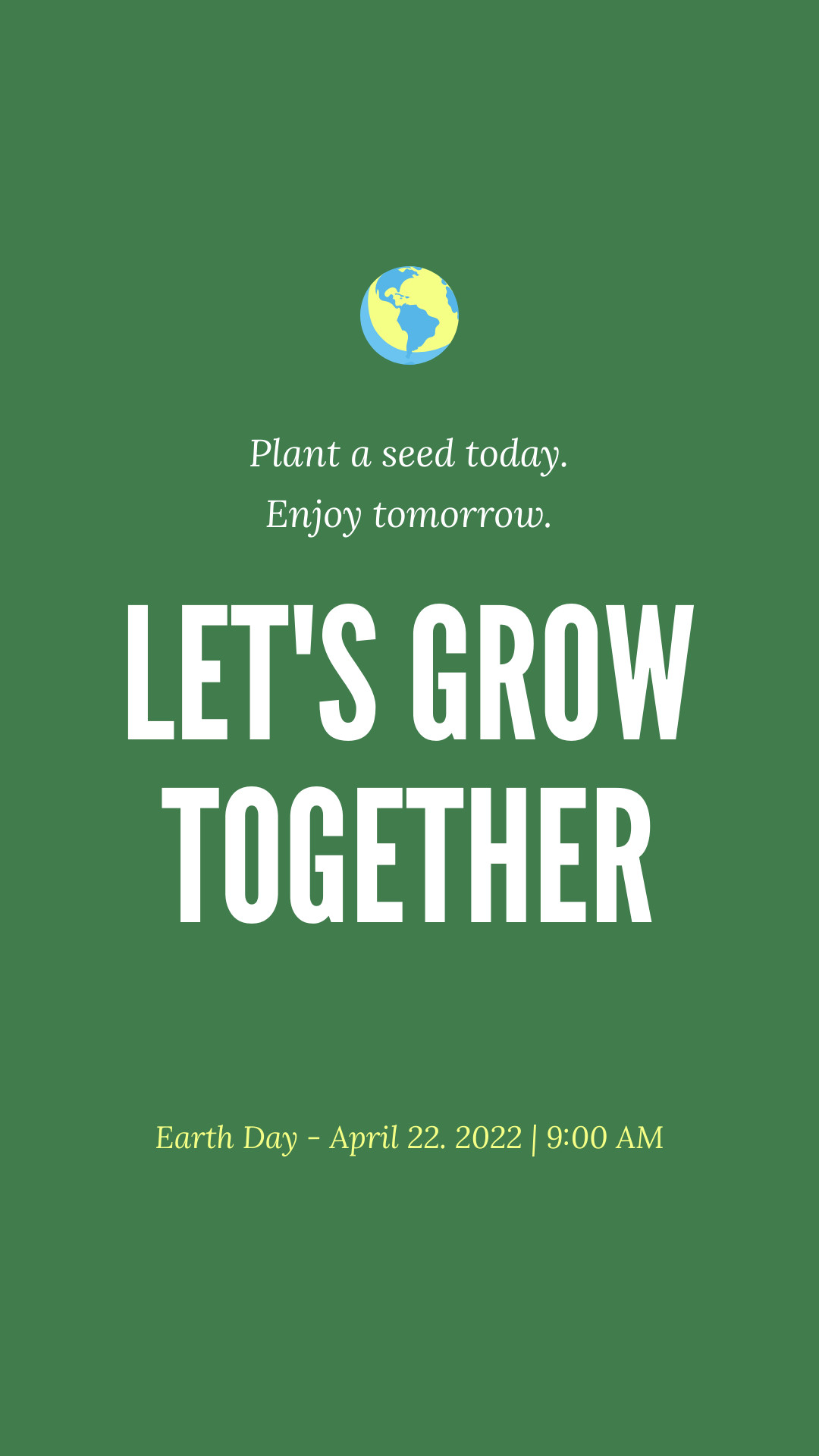 Grow together Earth Day
