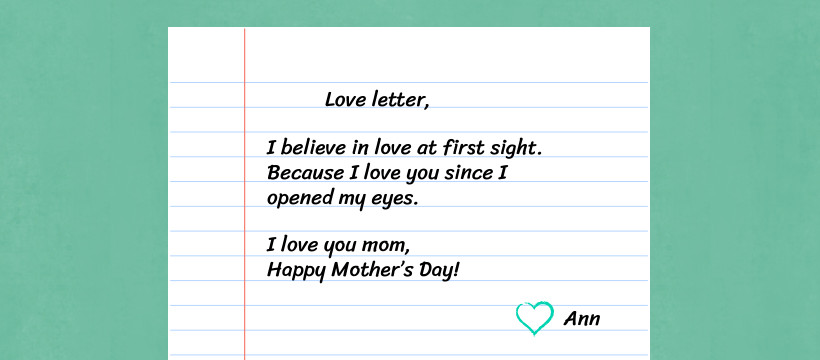 Mother's Day Letter Facebook Cover 820x360