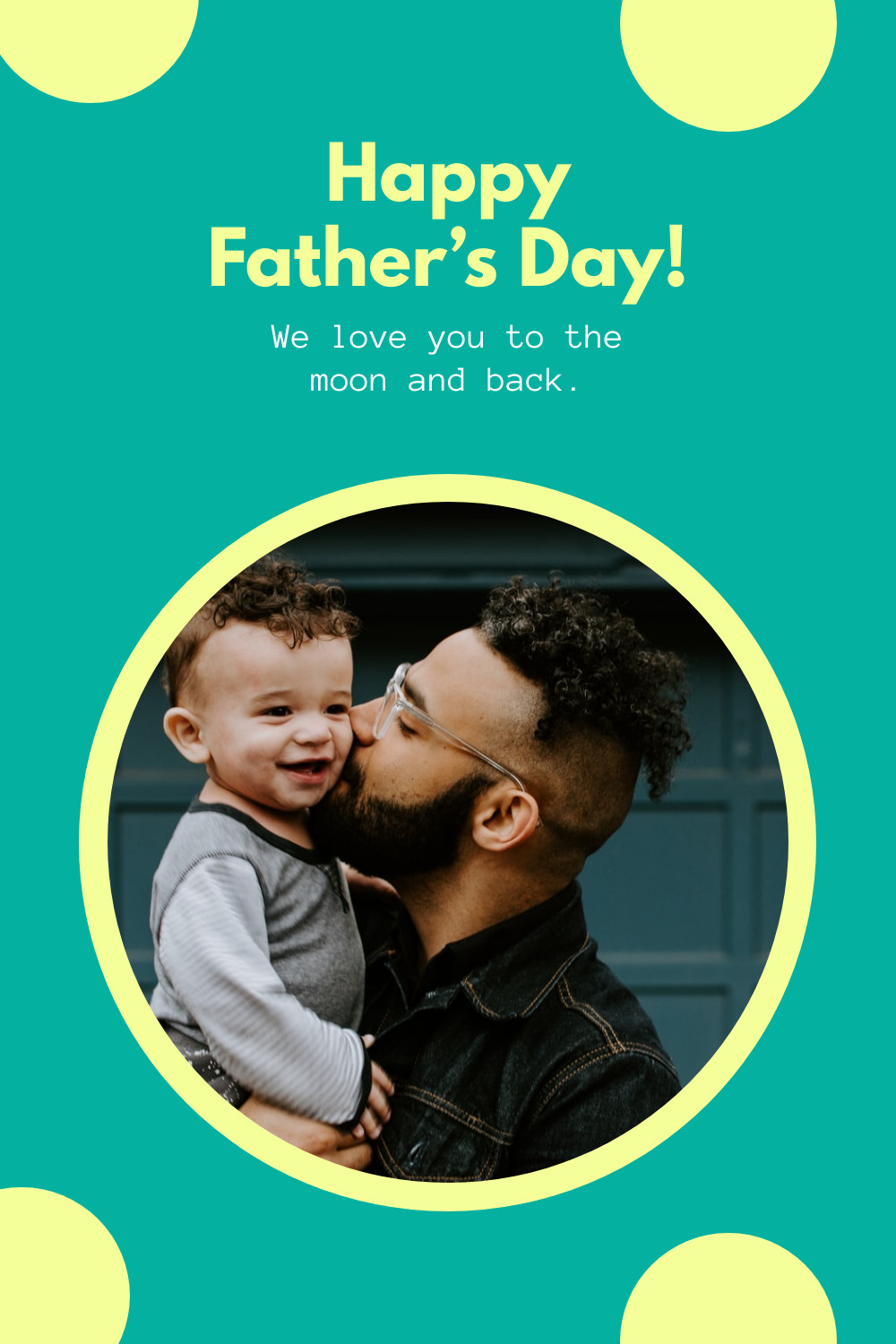 Father's Day Love You to the Moon and Back Facebook Cover 820x360