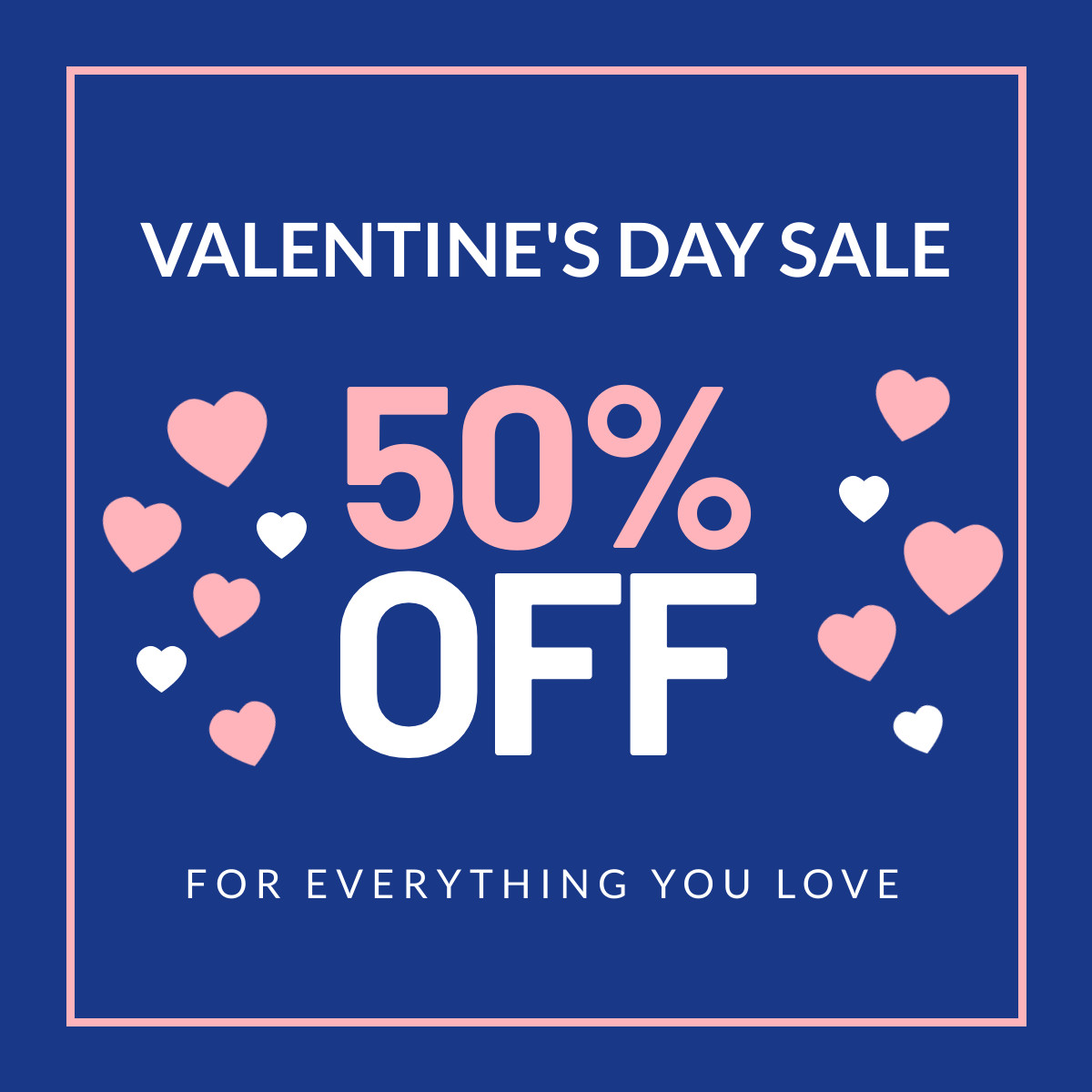 Valentine's Day Sale Ad Template