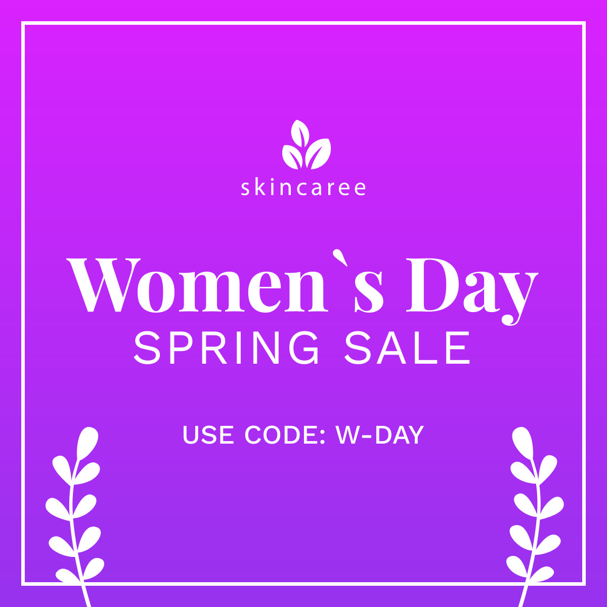 Women's Day Spring Sale Skincaree Inline Rectangle 300x250