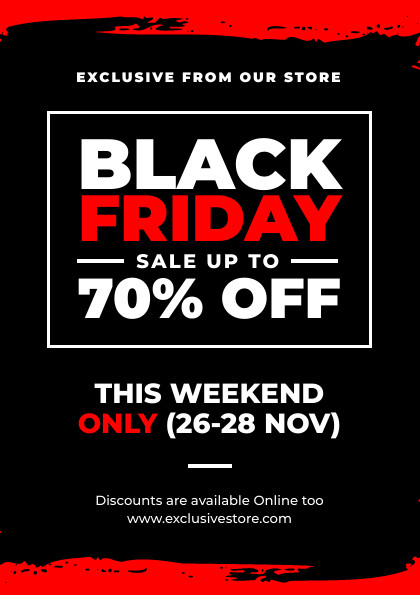 Exclusive Brushed Black Friday Flyer 420x595