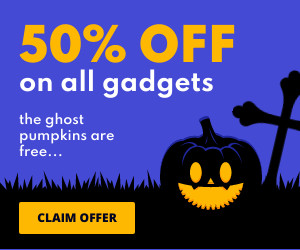 Gadget Sale with Free Ghost Pumpkins Inline Rectangle 300x250