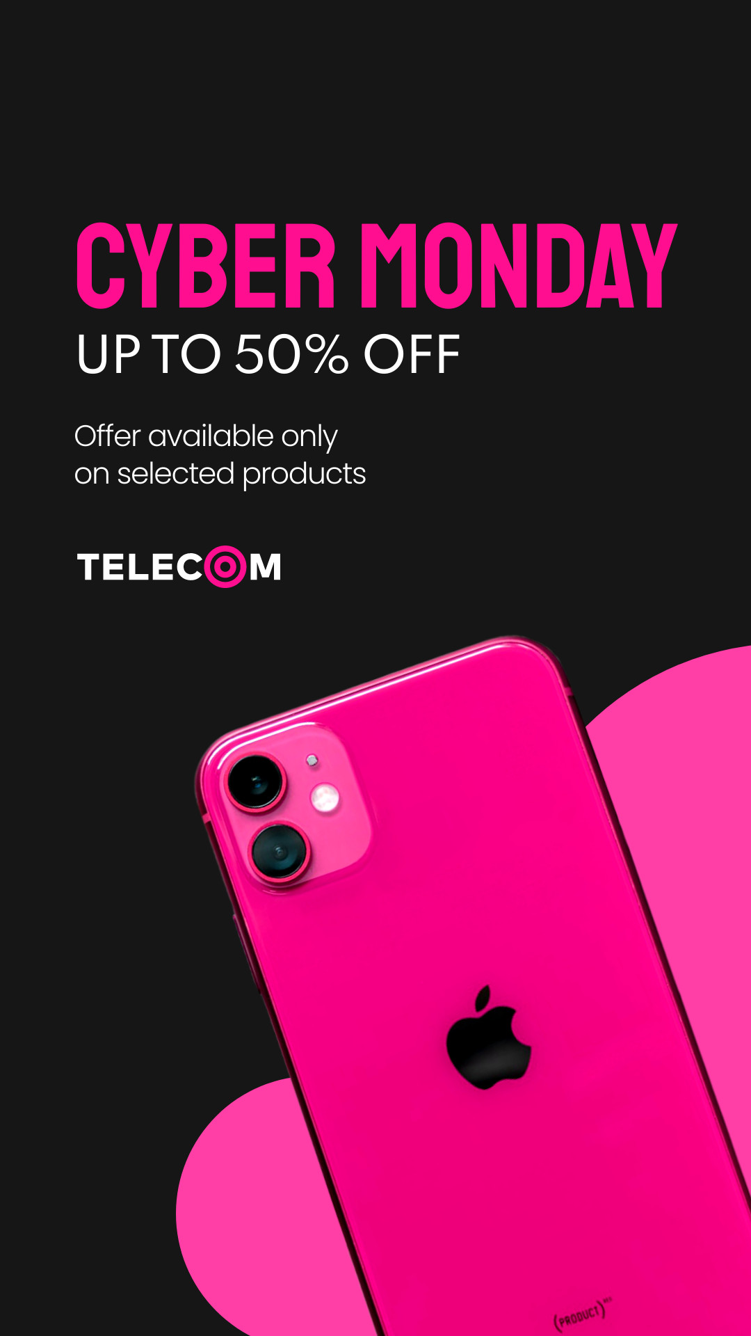 Cyber Monday Pink Apple Phone