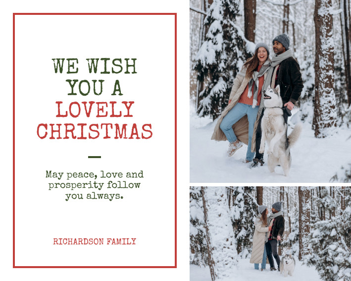 Lovely Christmas Richardson Family Photo Collage 709x567 template