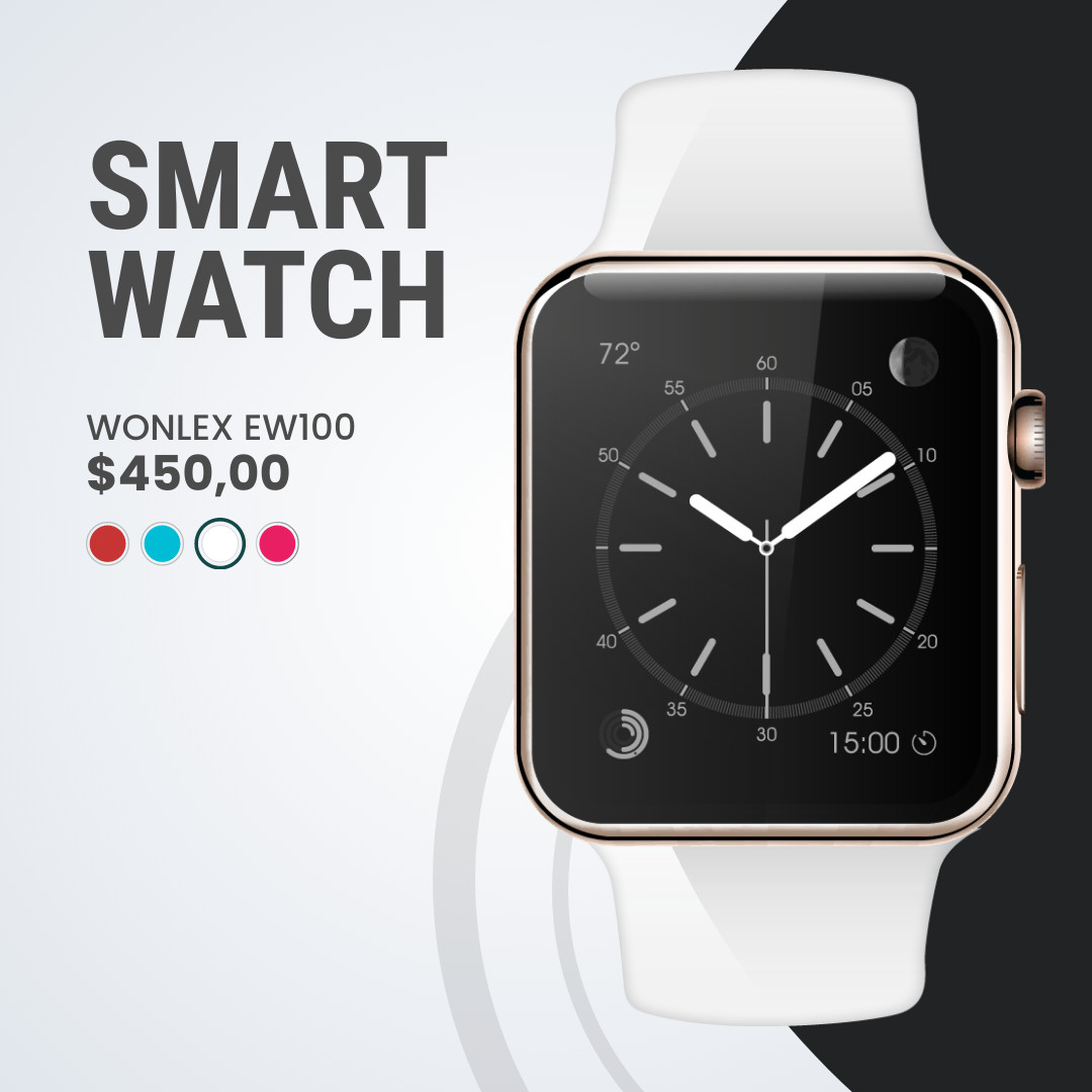 White Wonlex Smart Watch