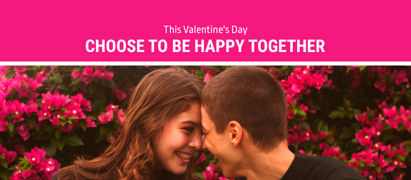 Pink Valentine's Day Happy Together Inline Rectangle 300x250