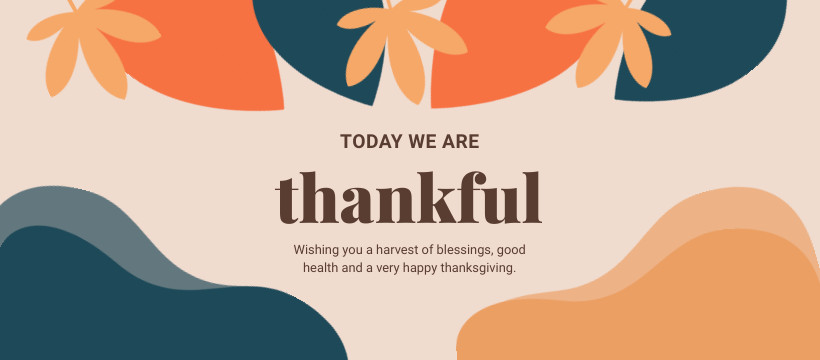 Today We Are Thankful Wish  Facebook Cover 820x360