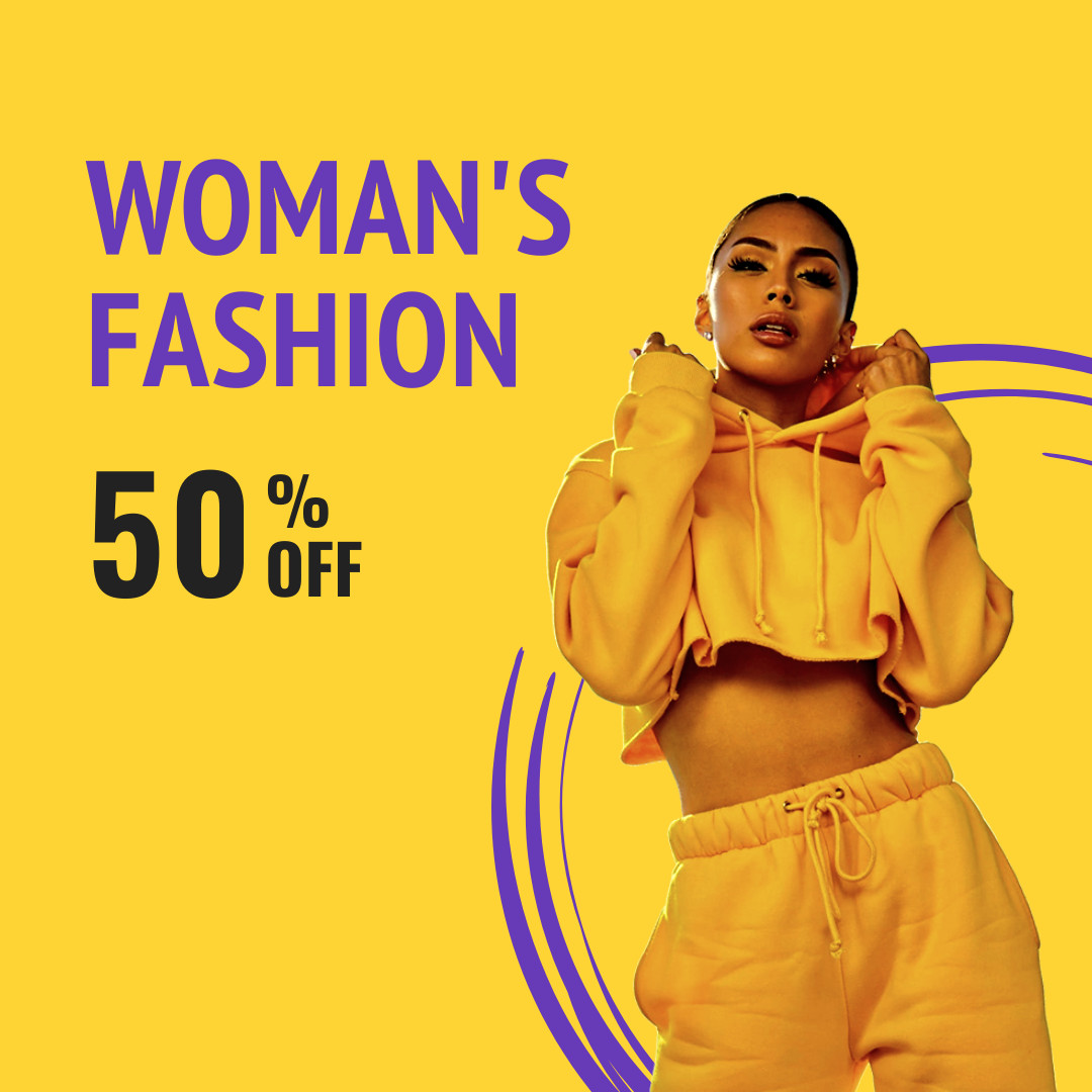 Yellow Purple Woman's Fashion Deal  Inline Rectangle 300x250