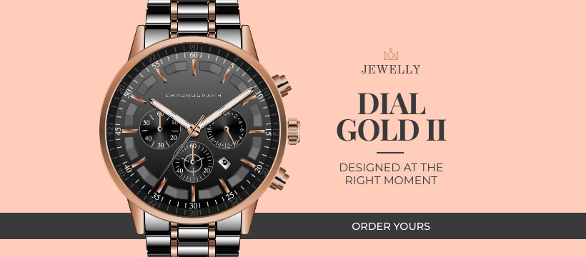 Dial Gold Elegant Watch Inline Rectangle 300x250