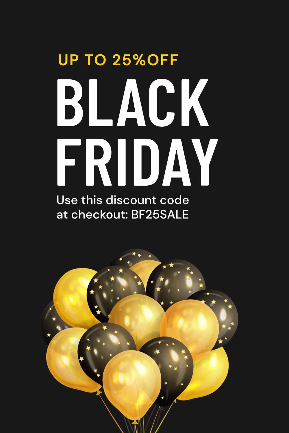 Gold Balloon Black Friday Discount