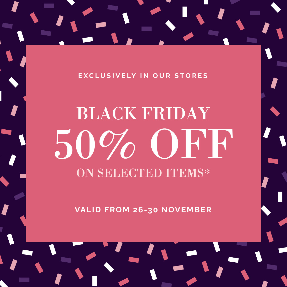 Black Friday Exclusively Pink Responsive Square Art 1200x1200