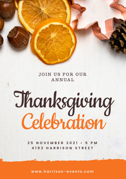Annual Thanksgiving Celebration Flyer 420x595