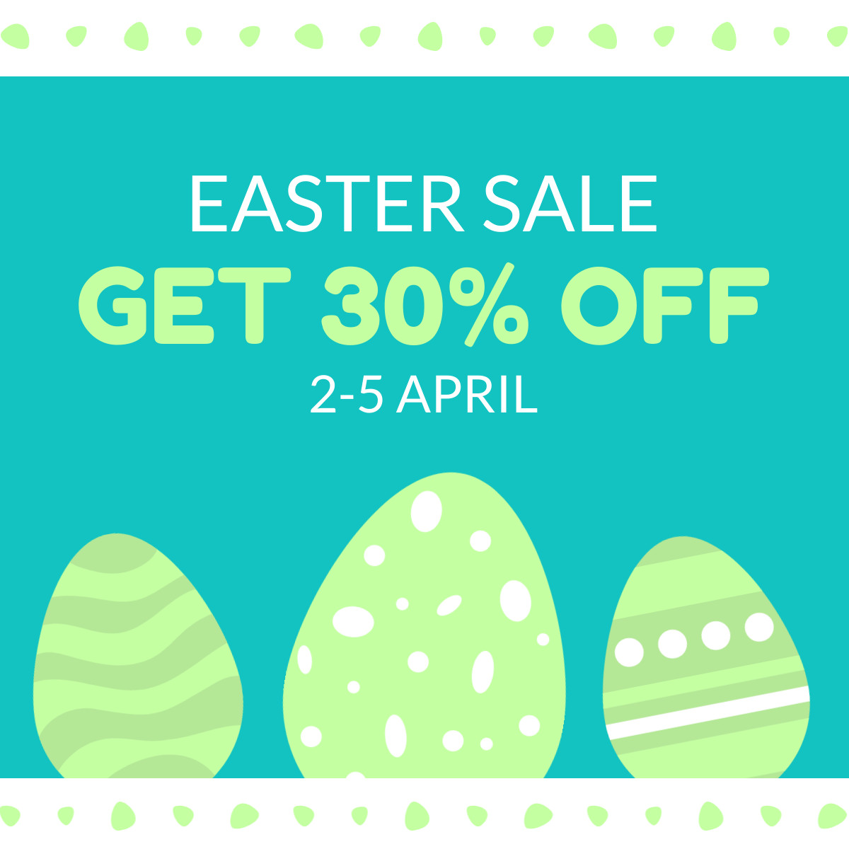 Lime Eggs Easter Sale Responsive Square Art 1200x1200