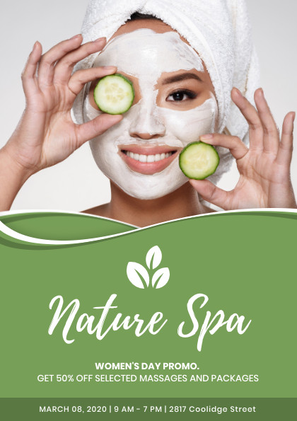 Nature Spa Cucumber Green Women's Day – Flyer Template