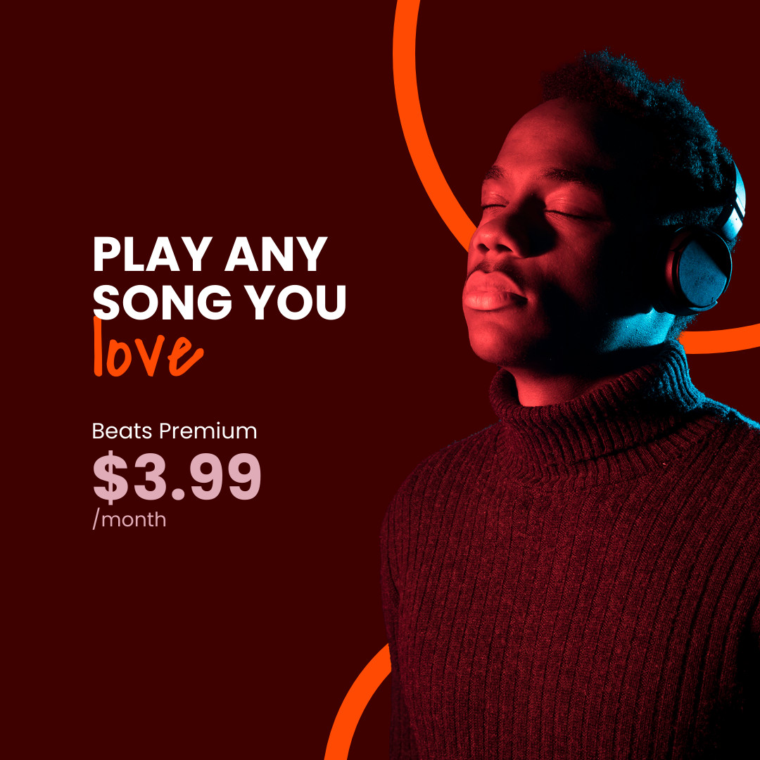 Play Any Song Beats Premium 1080x1080 template