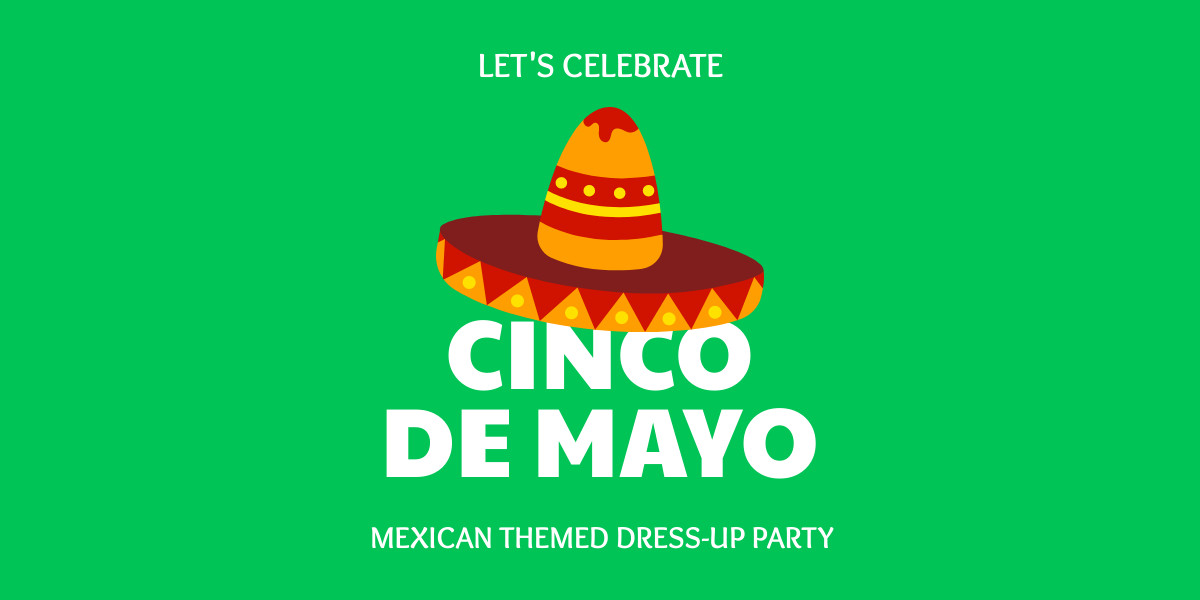 Cinco de Mayo Dress Up Party Facebook Cover 820x360