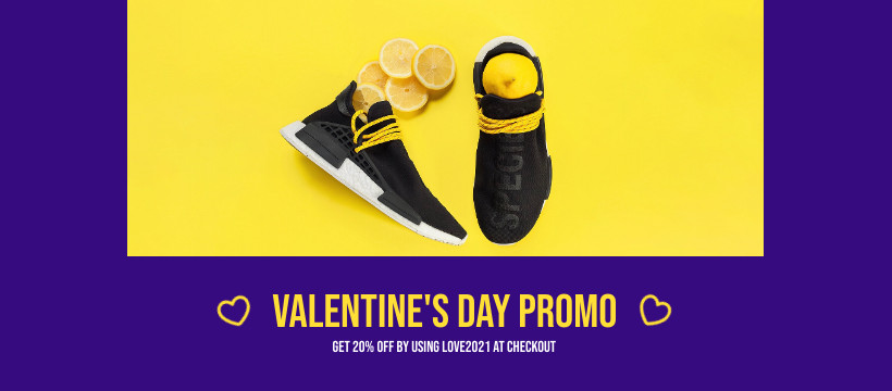 Valentine's Day Lemon Shoe Promo Facebook Cover 820x360